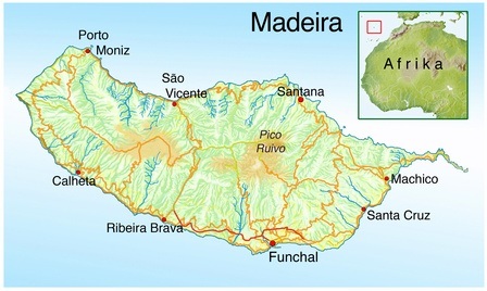 Karte von Madeira